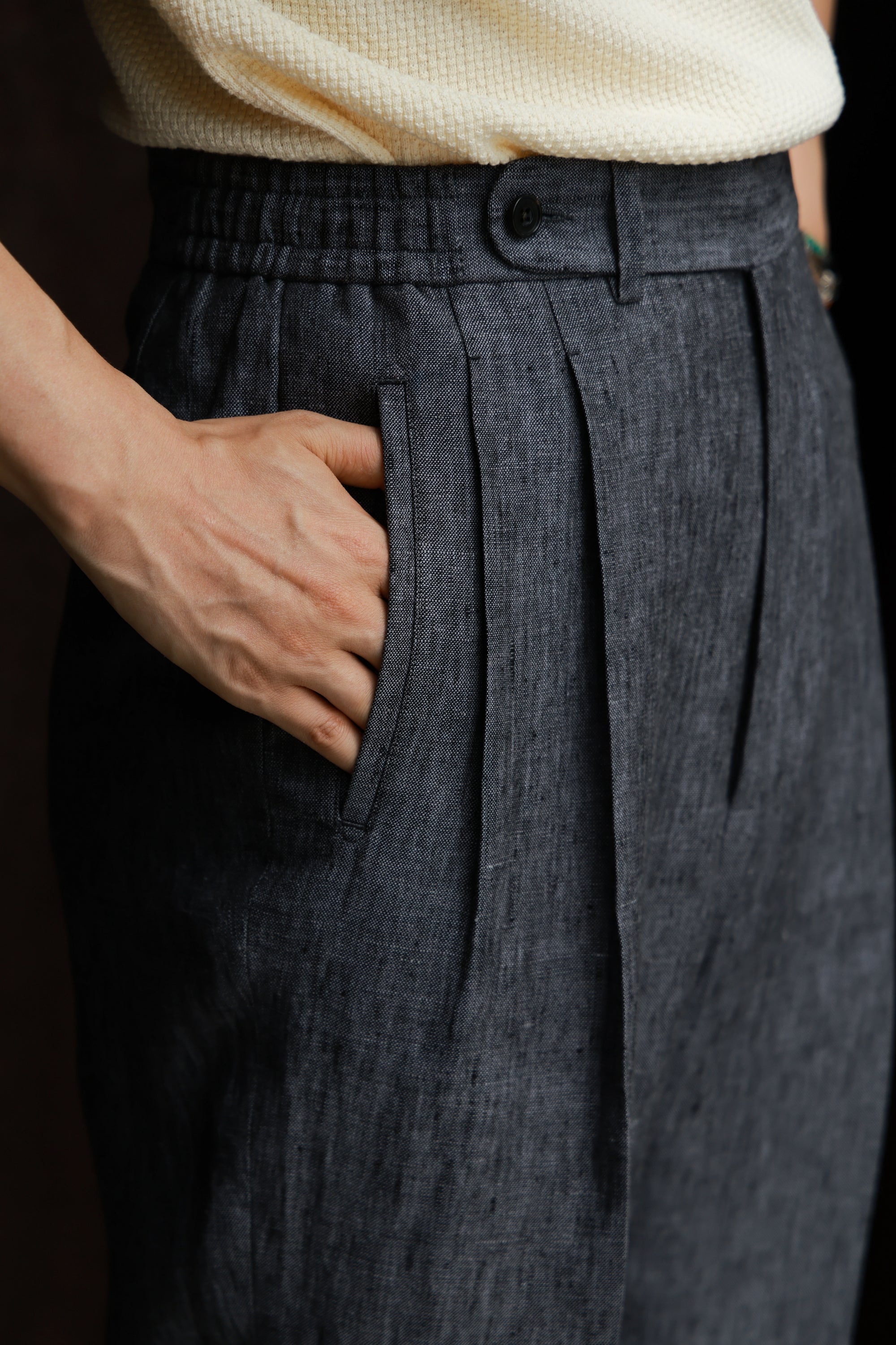 Ugentle Linen Trousers — Denim