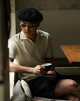 Ugentle Buttonless Cotton Knitted Polo Off White