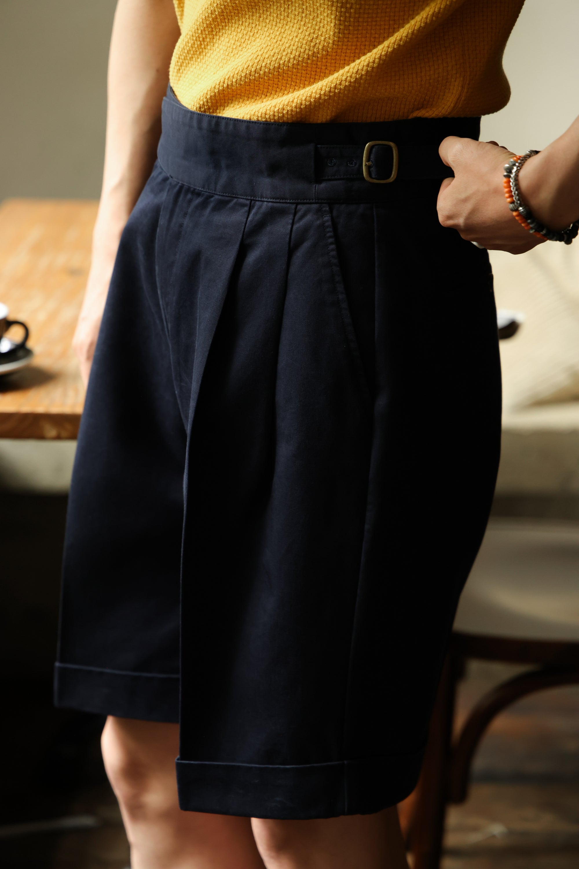 Ugentle Gurkha Shorts — Navy