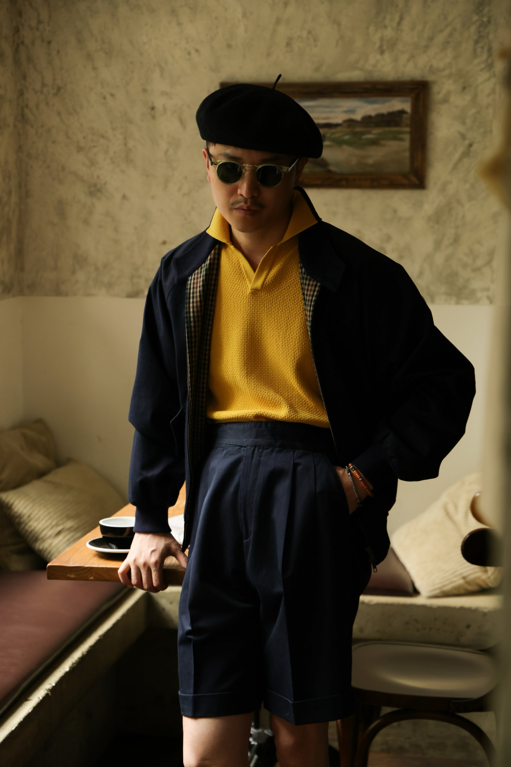 Ugentle Gurkha Shorts — Navy