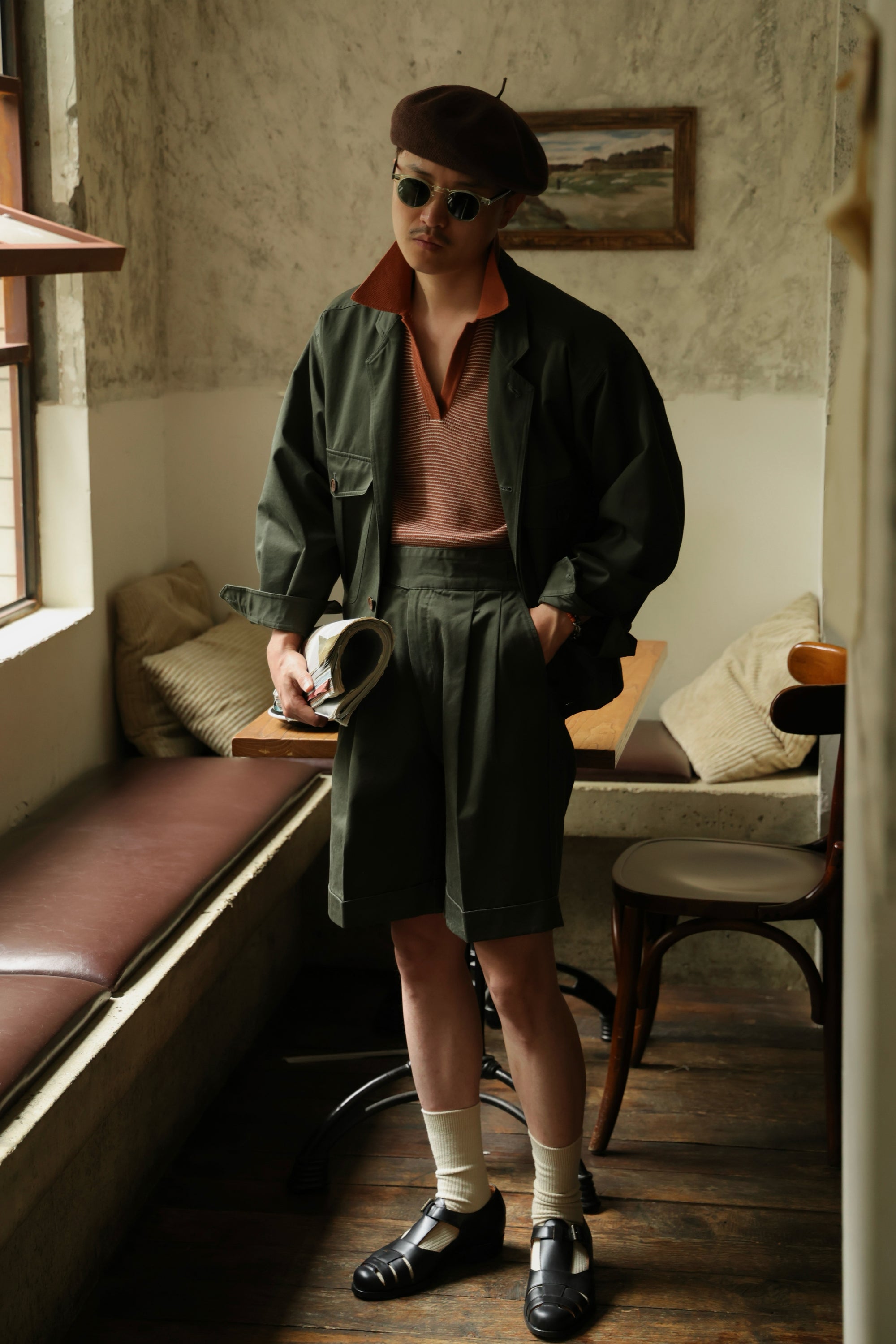 Ugentle Gurkha Shorts — Jungle green
