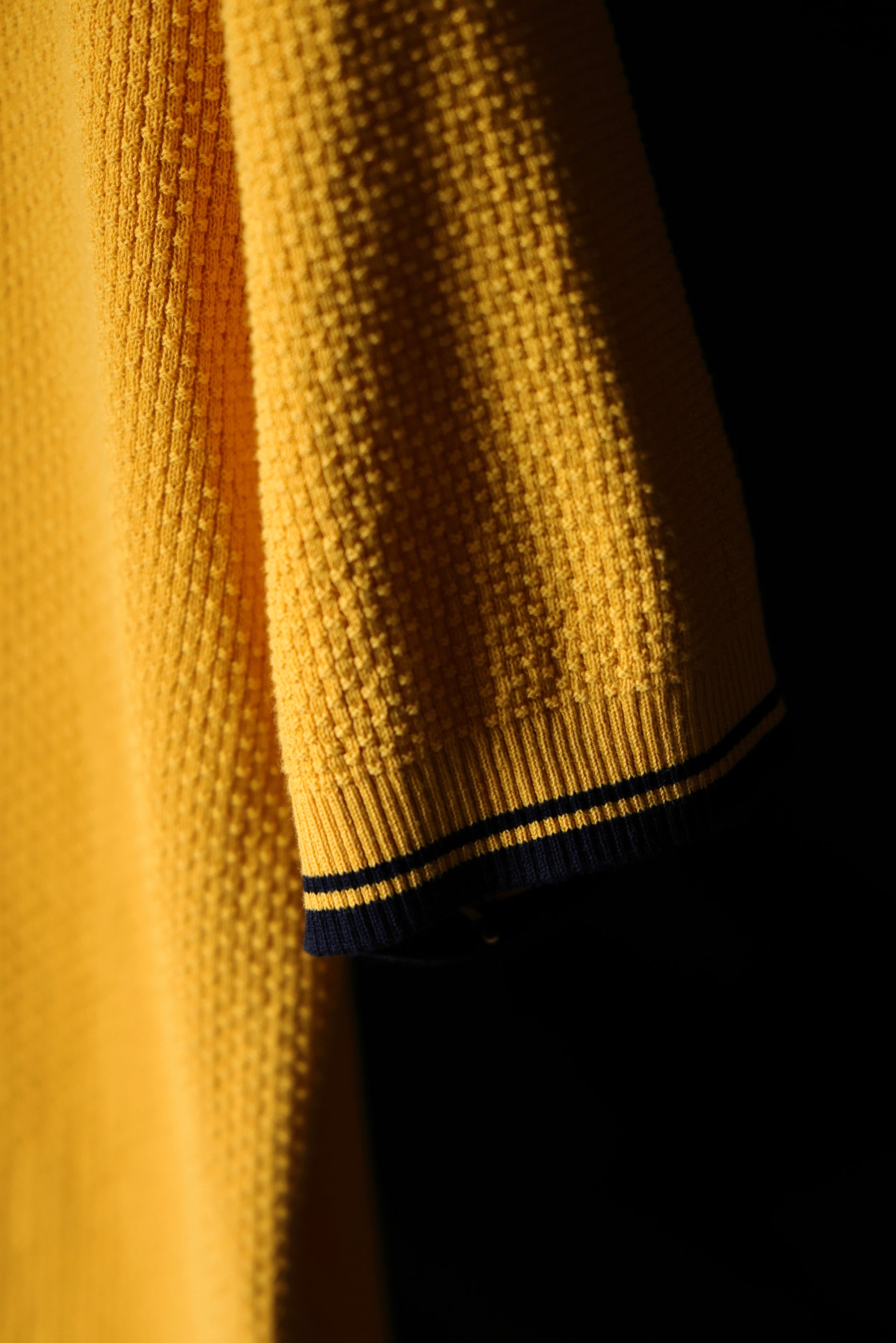 Ugentle Buttonless Cotton Knitted Polo Amber Gold