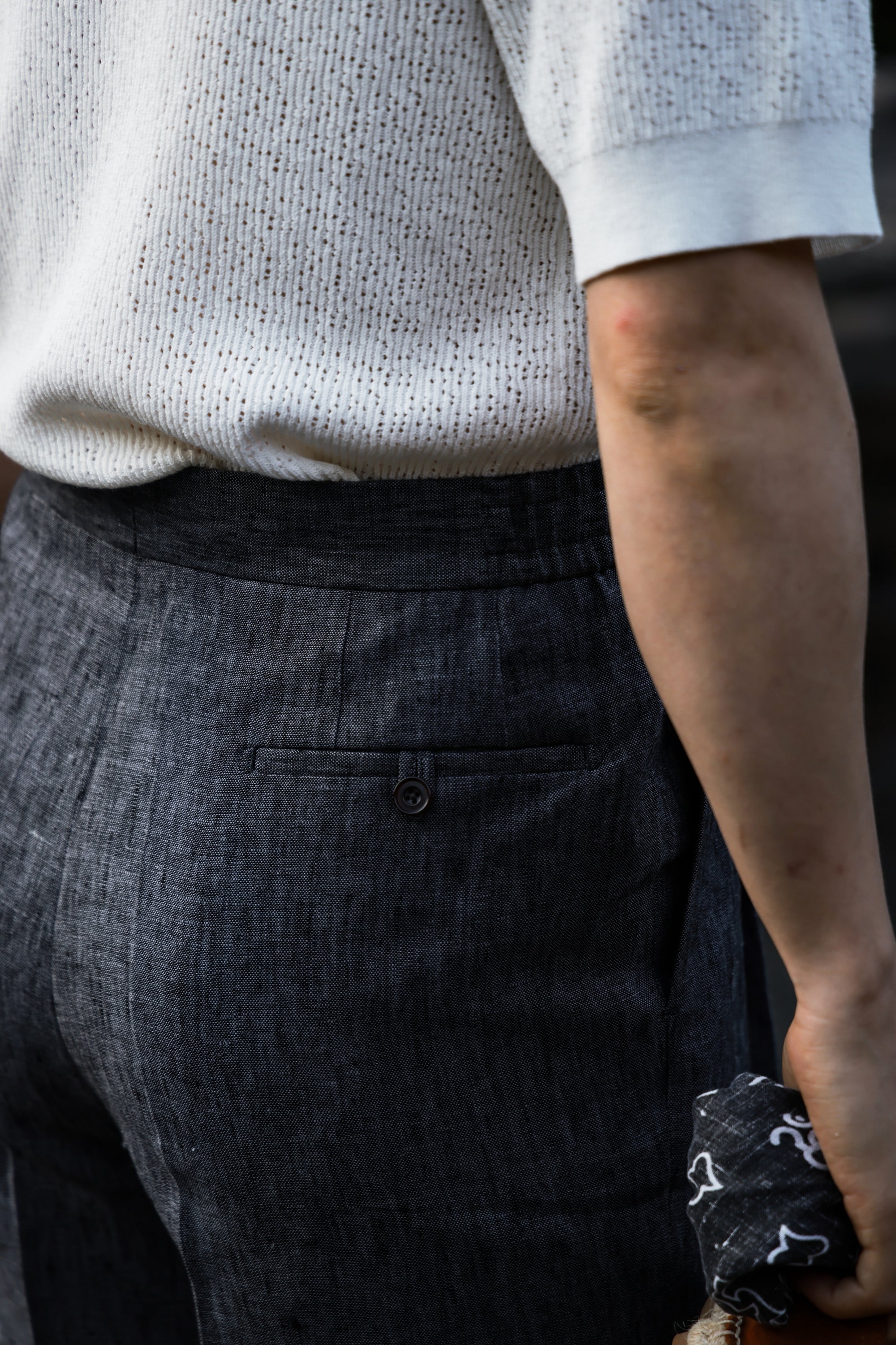 Ugentle Linen Shorts — Denim