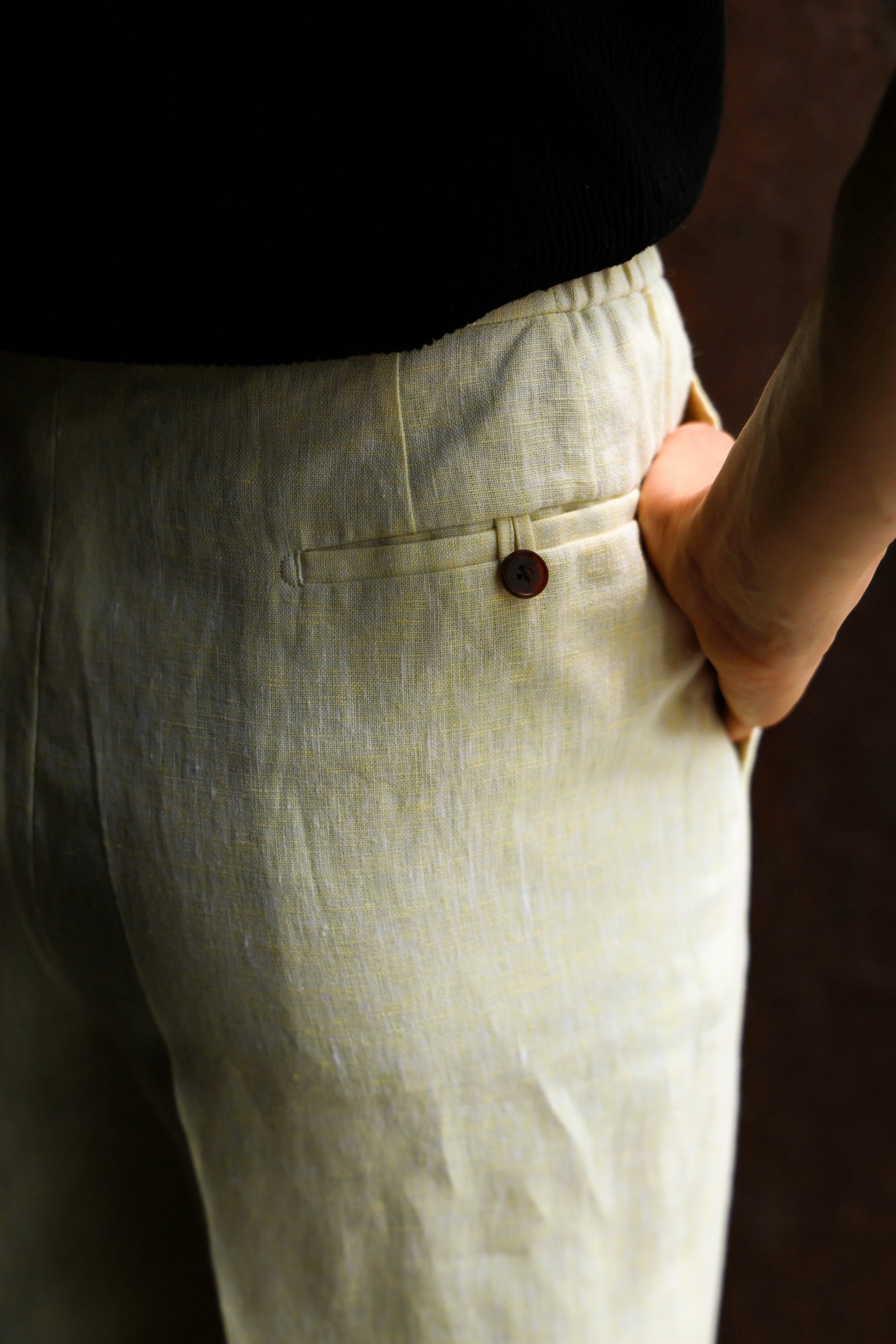 Ugentle Linen Trousers — Ivory