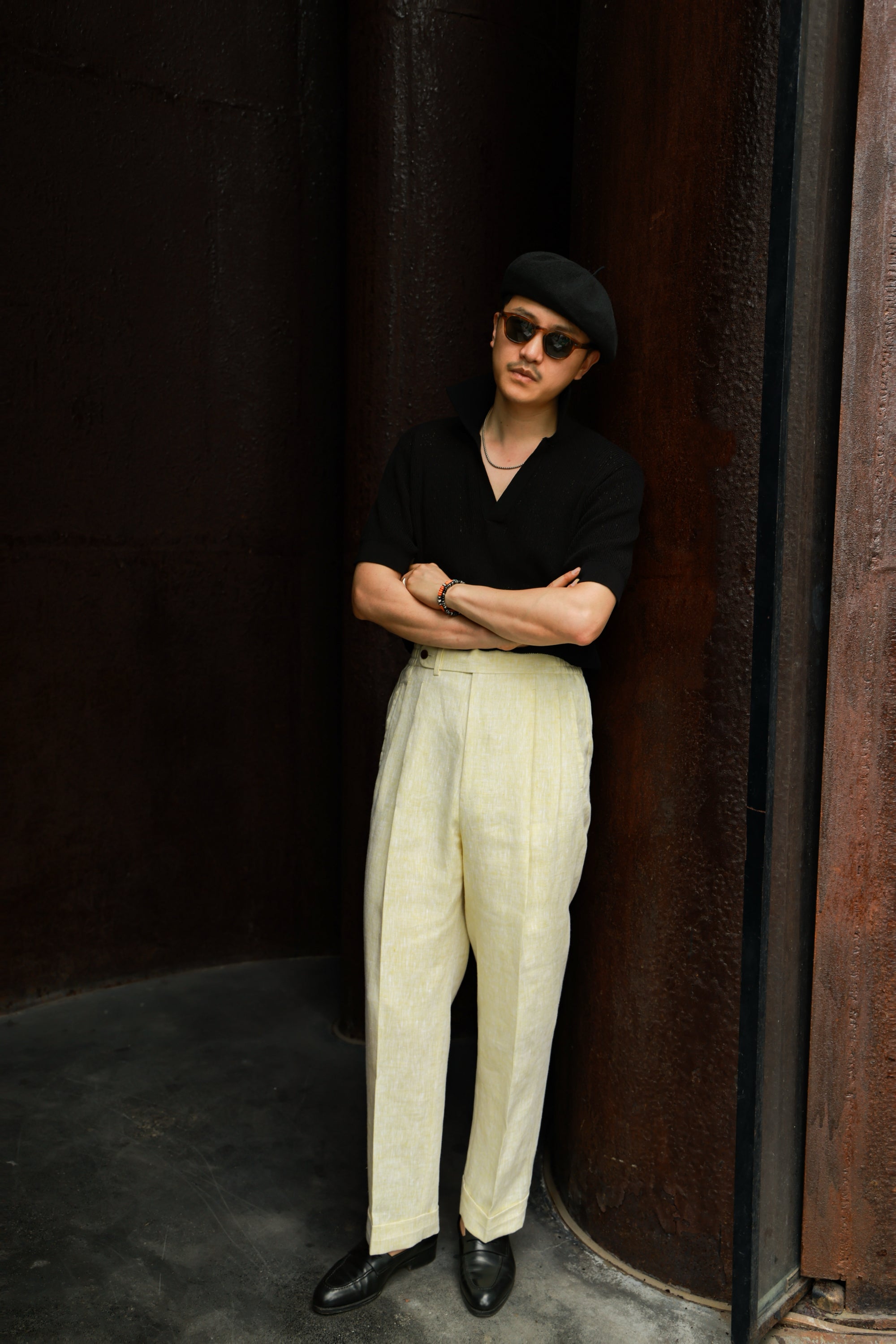 Ugentle Linen Trousers — Ivory