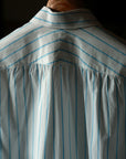 Ugentle Long Point Button Down Collar Shirt — Glacier Stripe