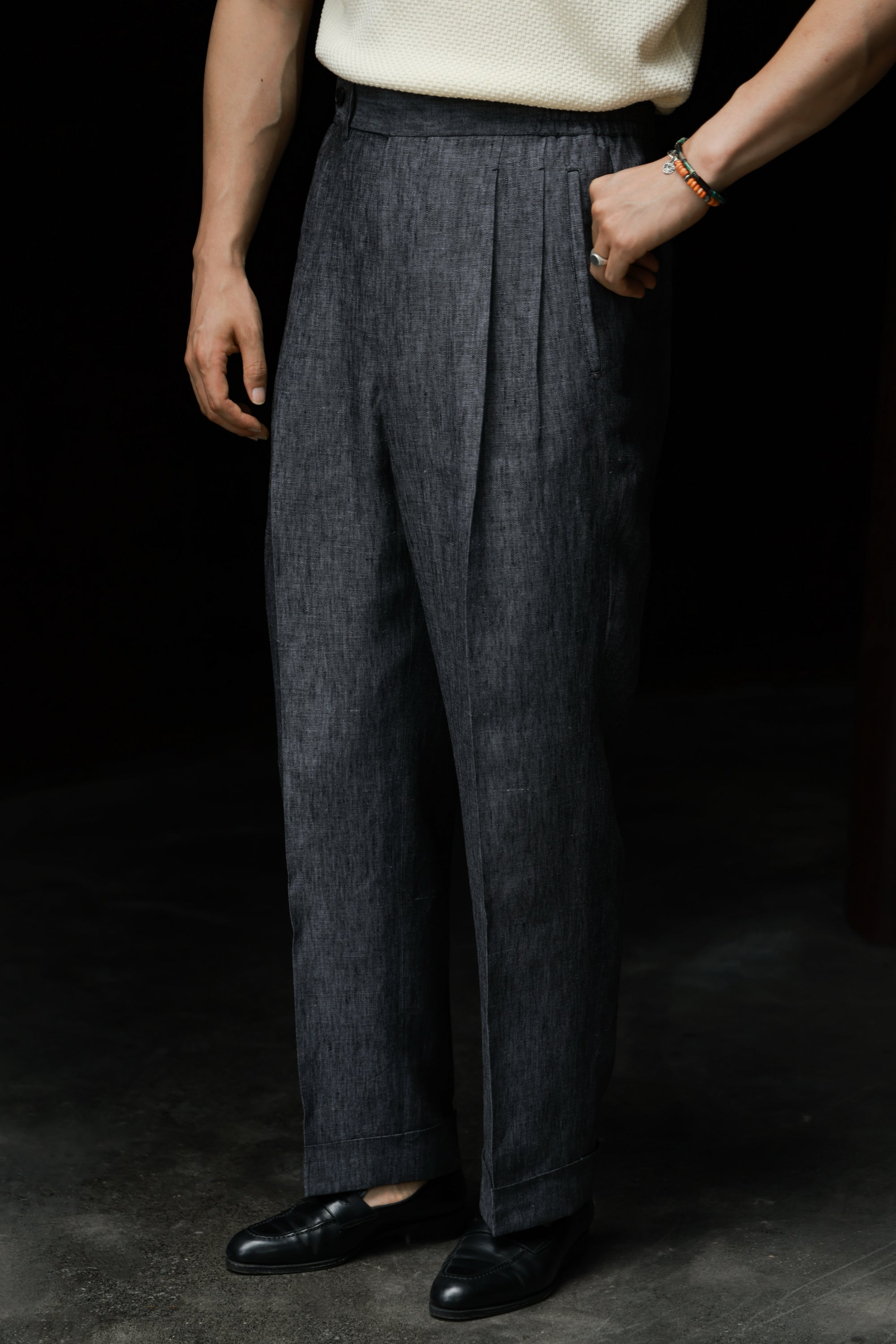Ugentle Linen Trousers — Denim