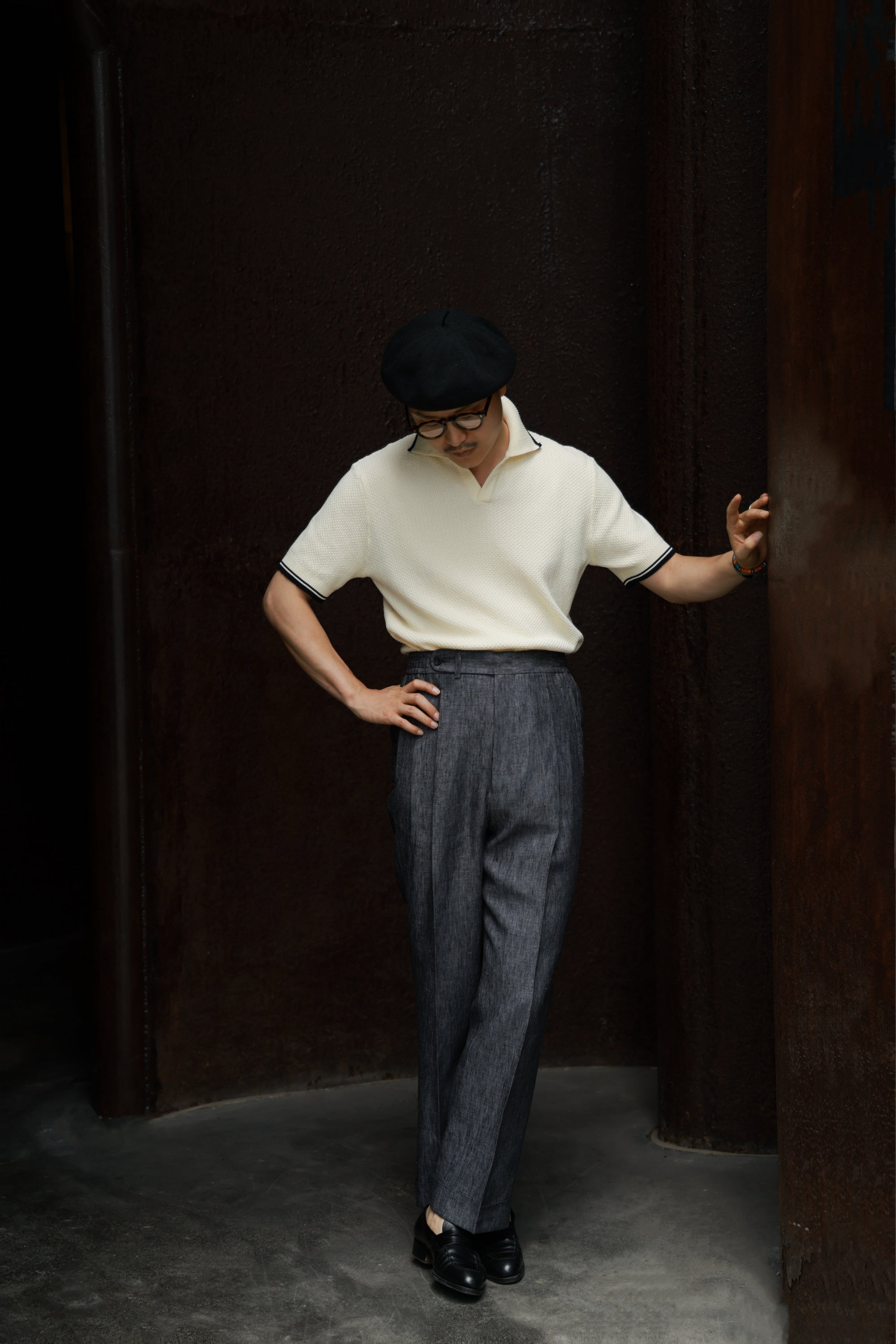 Ugentle Linen Trousers — Denim