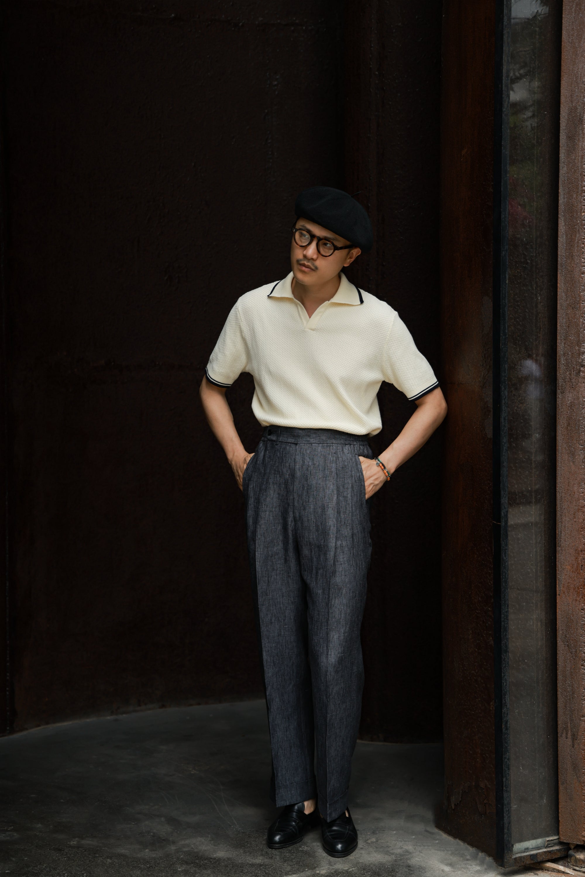 Ugentle Linen Trousers — Denim